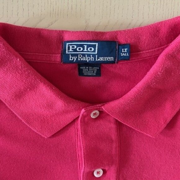 Polo Ralph Lauren Mens XLT Bright Red Golf Soft Polo XLT Tall Cotton Green Pony - Picture 3 of 8